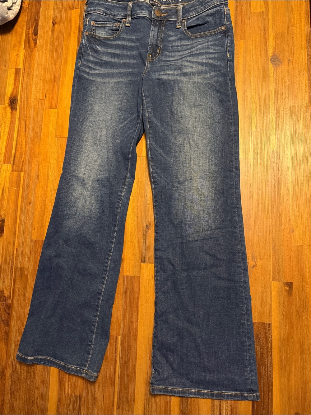 American Eagle Outfitters Dark Blue Wide Leg Jeans